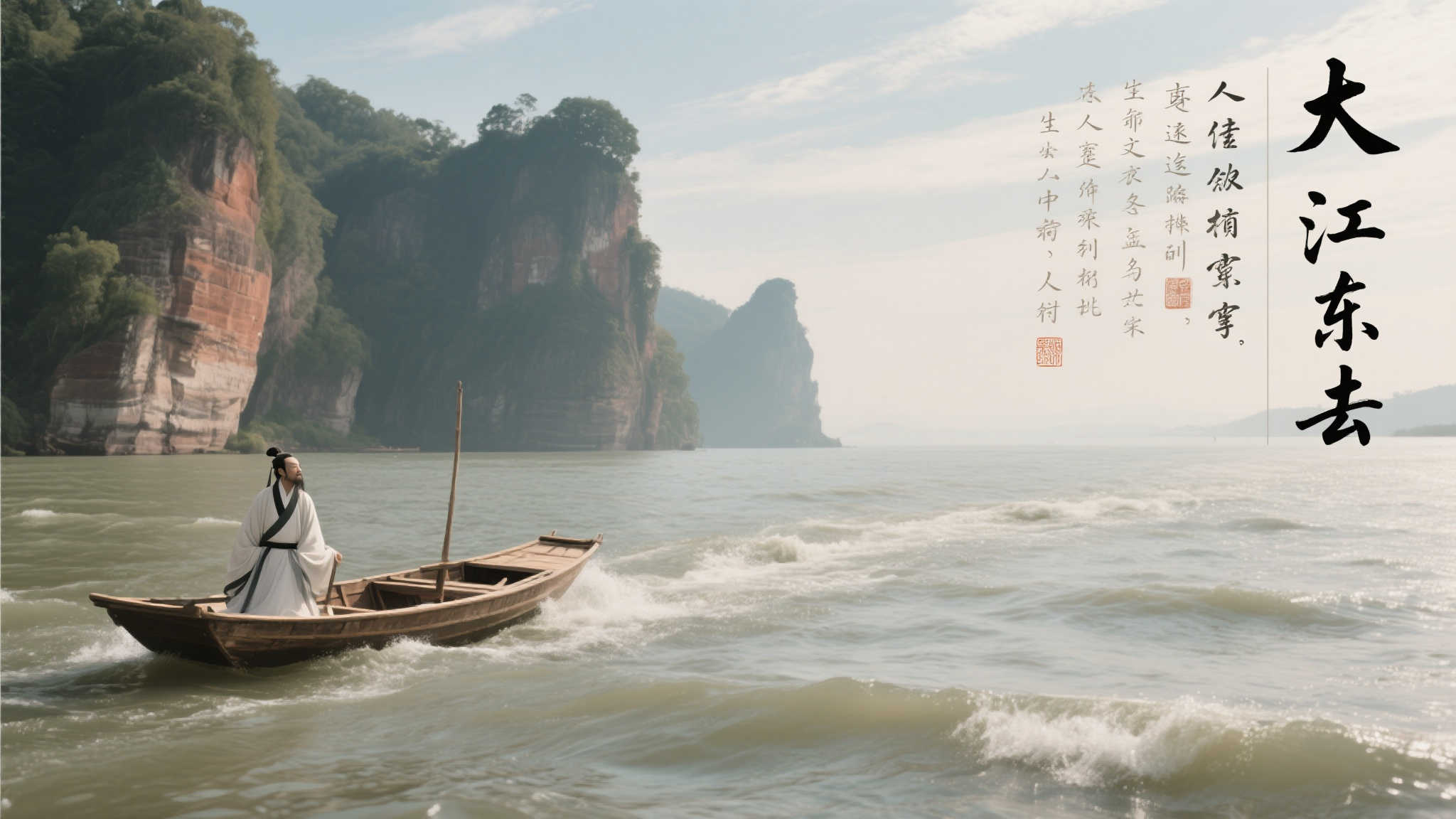 无数文人在描述“大江东去”，留下千年悠悠佳句，其中